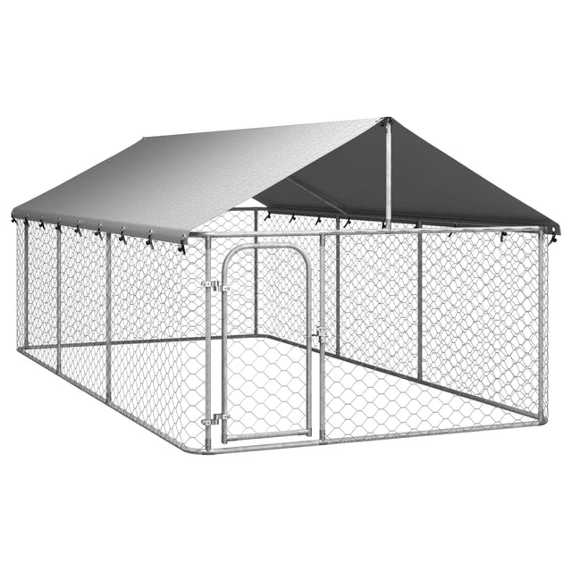 Hondenkennel Voor Buiten Met Dak 400X200X150 Cm