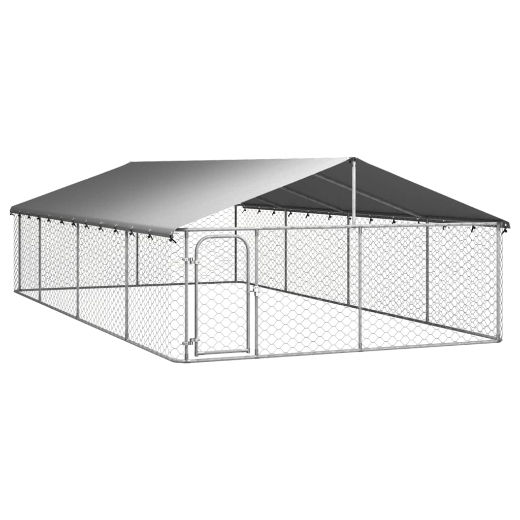 Hondenkennel Voor Buiten Met Dak 400X200X150 Cm