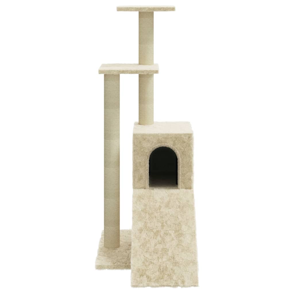 Kattenmeubel Met Sisal Krabpalen 92 Cm Crèmekleurig