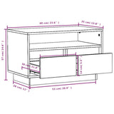 Tv-Meubel 60X35X37 Cm Massief Grenenhout