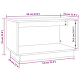 Tv-Meubel 60X35X35 Cm Massief Grenenhout