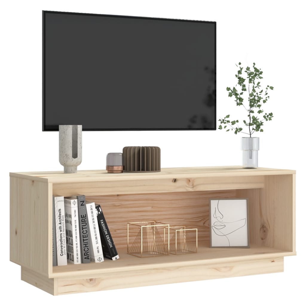 Tv-Meubel 90X35X35 Cm Massief Grenenhout