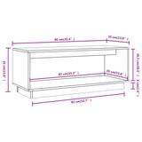 Tv-Meubel 90X35X35 Cm Massief Grenenhout