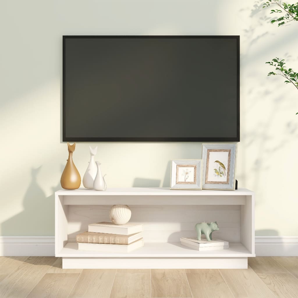 Tv-Meubel 90X35X35 Cm Massief Grenenhout