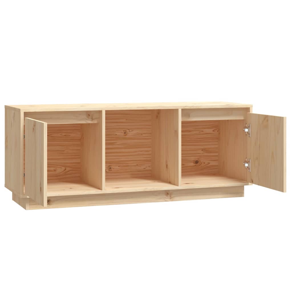 Tv-Meubel 0,5X35X44 Cm Massief Grenenhout