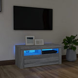 Tv-Meubel Met Led-Verlichting 90X35X40 Cm Kleurig