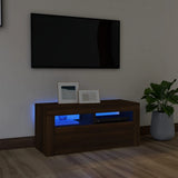 Tv-Meubel Met Led-Verlichting 90X35X40 Cm Kleurig