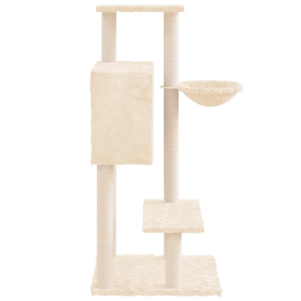 Kattenmeubel Met Sisal Krabpalen 108,5 Cm Crèmekleurig