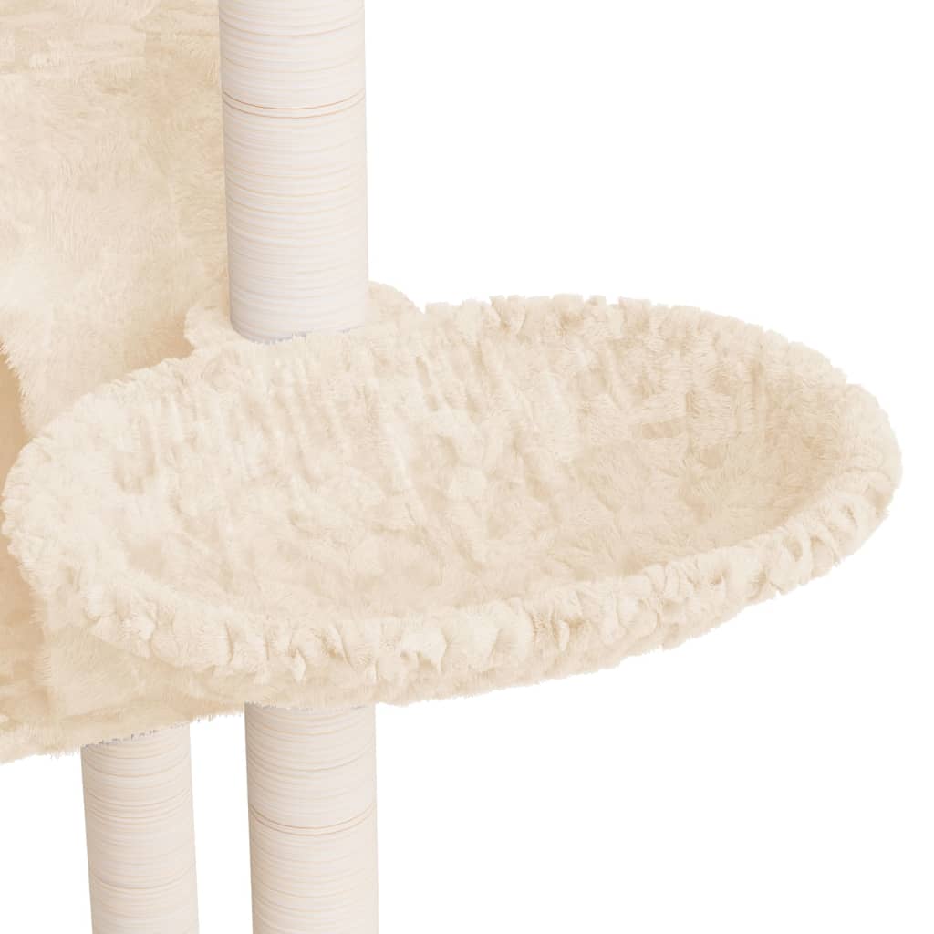 Kattenmeubel Met Sisal Krabpalen 108,5 Cm Crèmekleurig