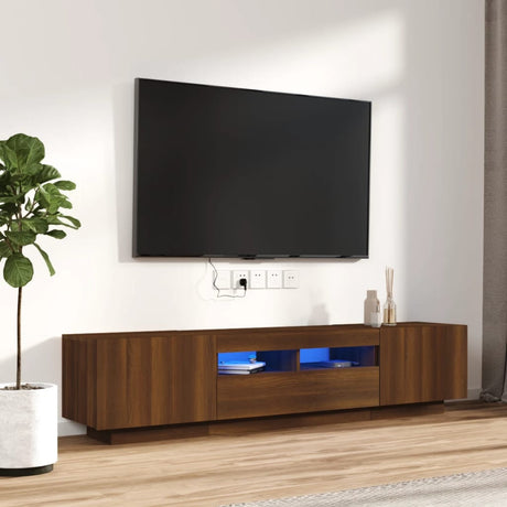 Tv-Meubel Met Led-Verlichting 80X35X40 Cm