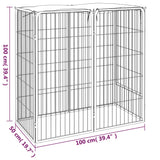 Hondenkennel 6 Panelen 50 X 100 Cm Gepoedercoat Staal Zwart