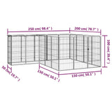 Hondenkennel 18 Panelen 50 X 100 Cm Gepoedercoat Staal Zwart