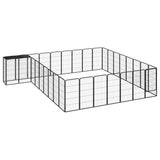 Hondenkennel 6 Panelen 50 X 100 Cm Gepoedercoat Staal Zwart