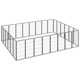 Hondenkennel 4 Panelen 50 X 100 Cm Gepoedercoat Staal Zwart