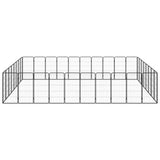 Hondenkennel 36 Panelen 50 X 100 Cm Gepoedercoat Staal Zwart