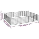 Hondenkennel 36 Panelen 50 X 100 Cm Gepoedercoat Staal Zwart