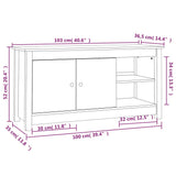 Tv-Meubel 03X36,5X52 Cm Massief Grenenhout