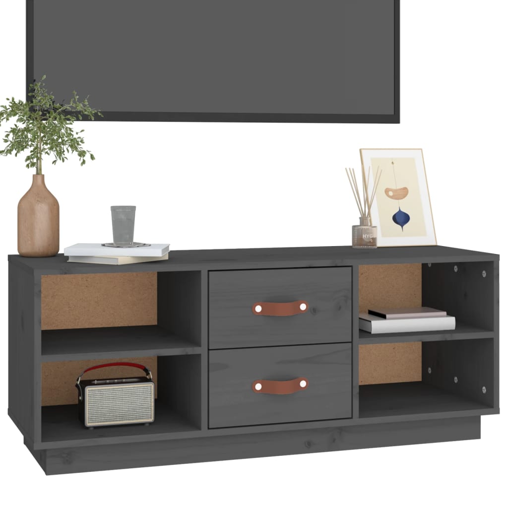 Tv-Meubel 00X34X40 Cm Massief Grenenhout