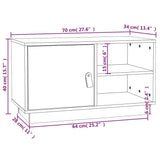 Tv-Meubel 70X34X40 Cm Massief Grenenhout