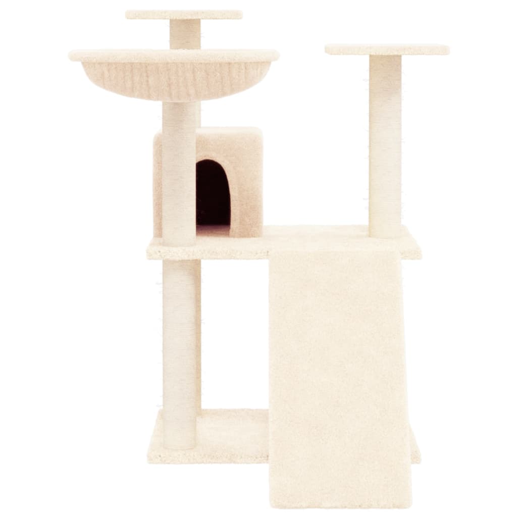 Kattenmeubel Met Sisal Krabpalen 83 Cm Crèmekleurig