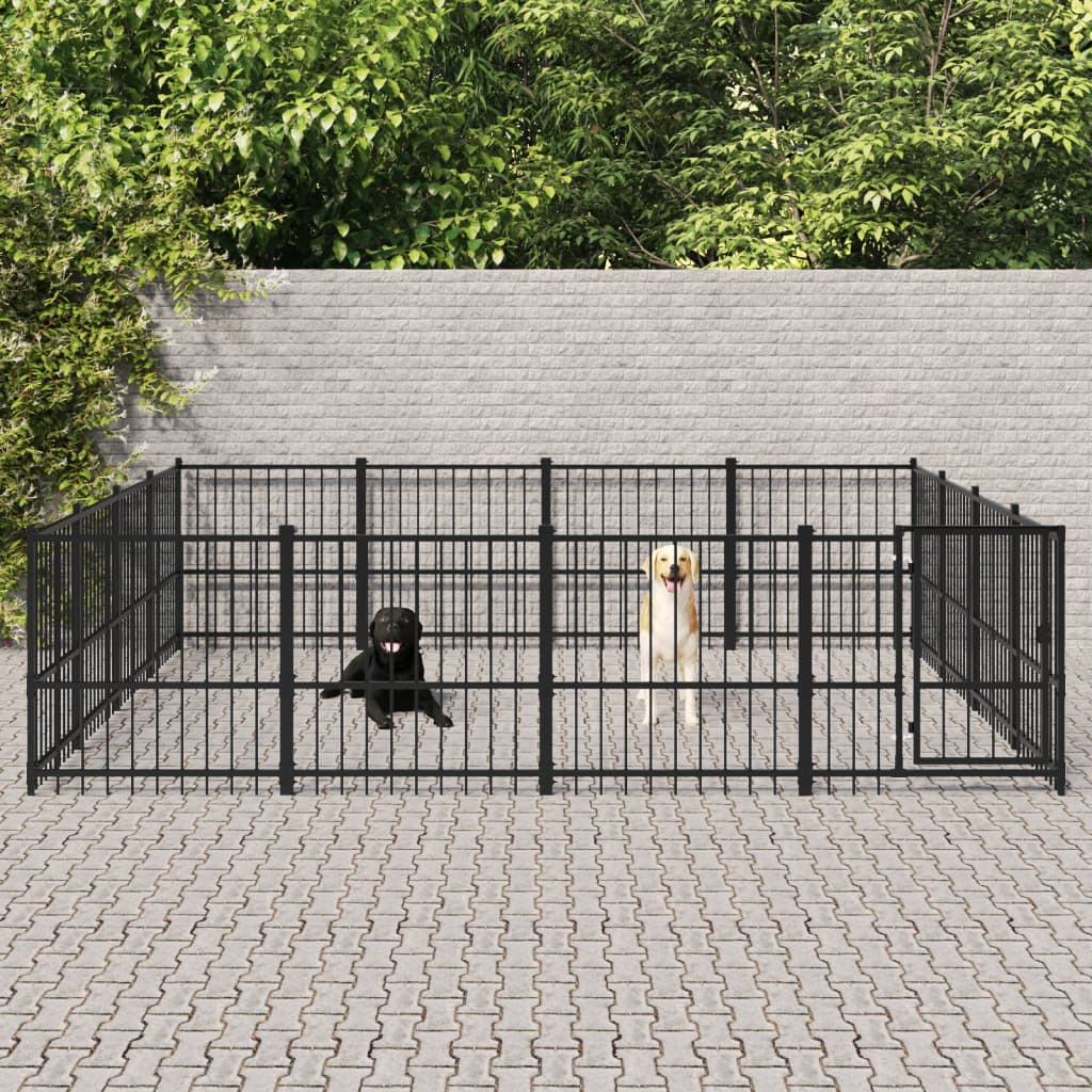 Hondenkennel Voor Buiten 75,27 M² Staal