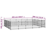 Hondenkennel Voor Buiten 18,82 M² Staal