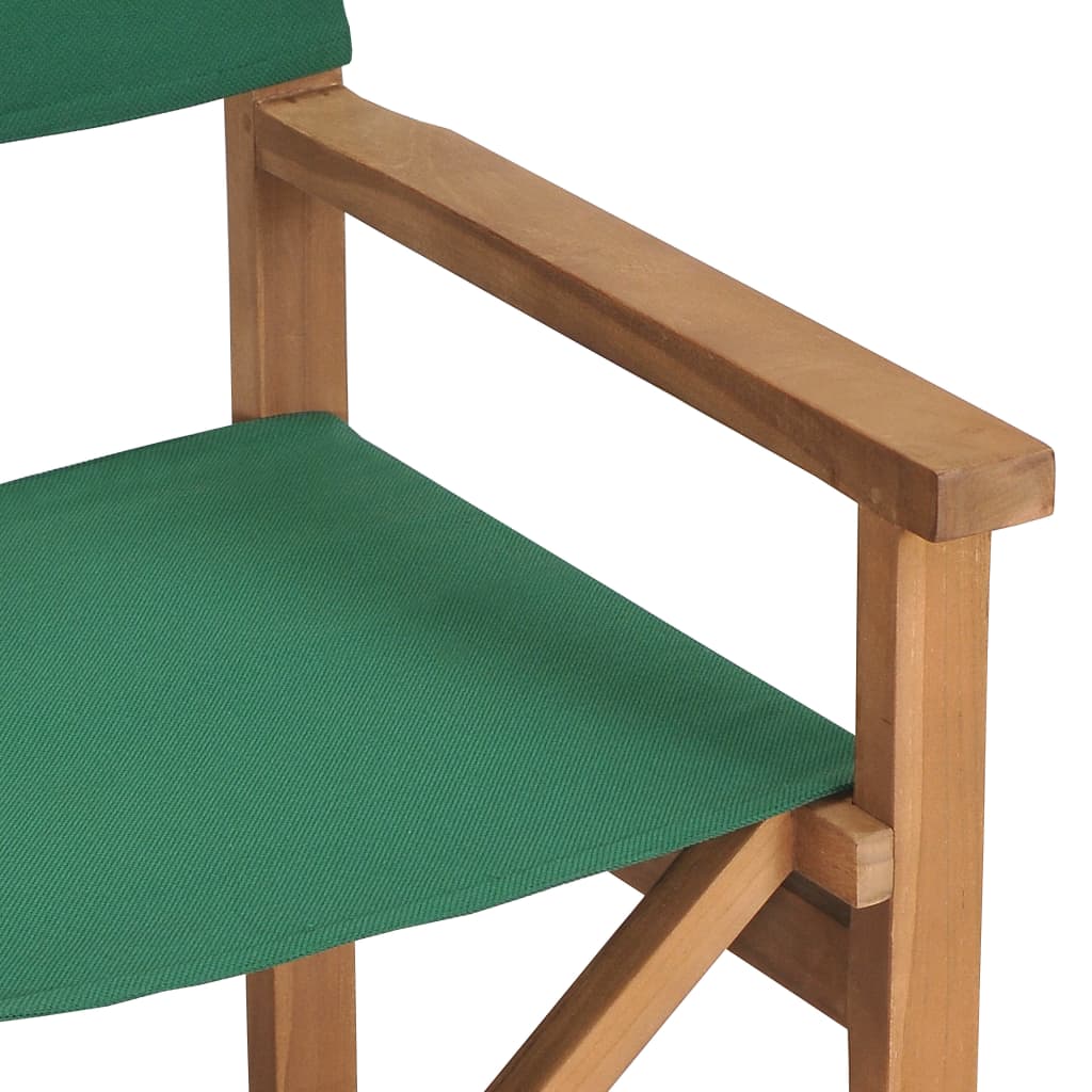 Regisseursstoelen 2 St Massief Teakhout Groen