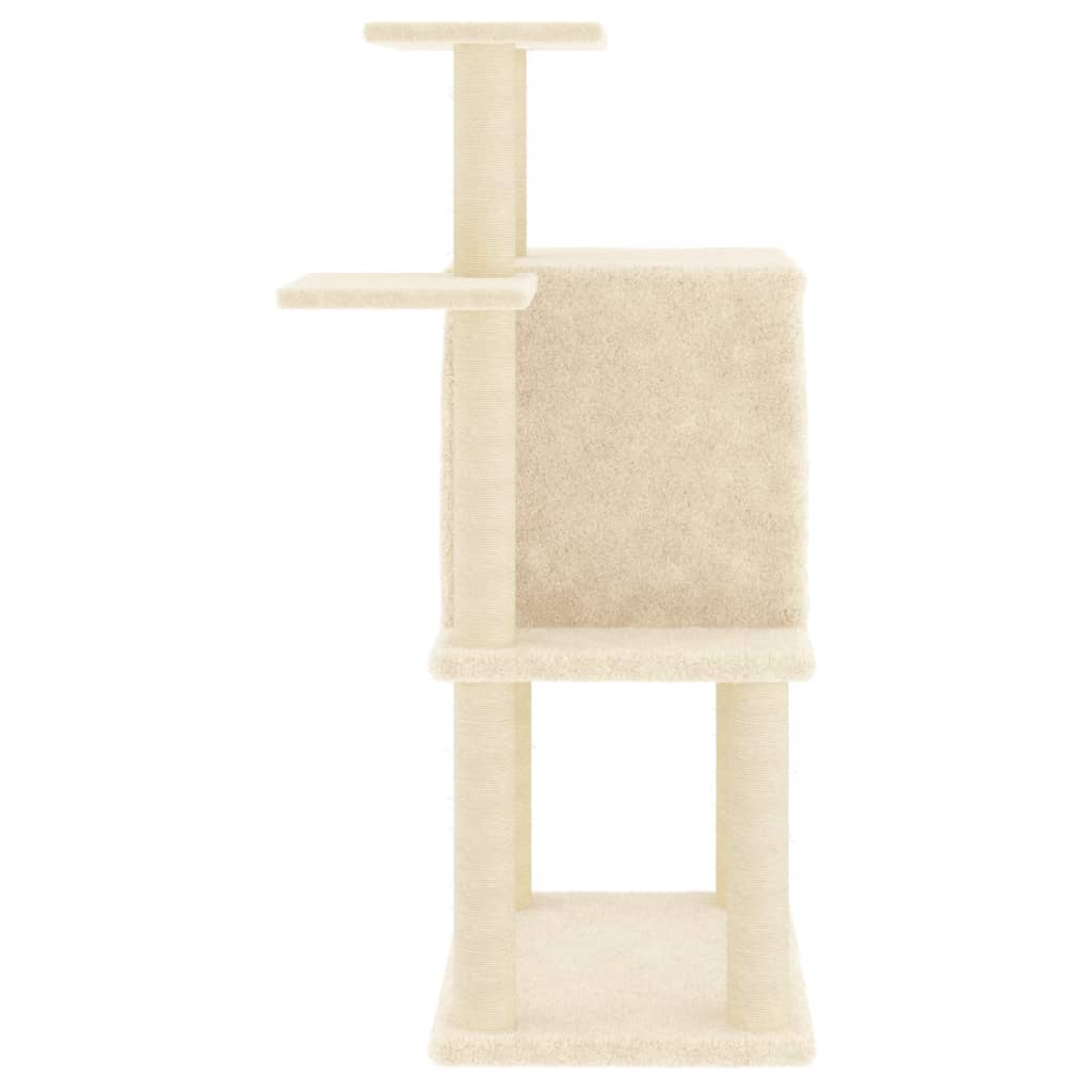 Kattenmeubel Met Sisal Krabpalen 97 Cm Crèmekleurig