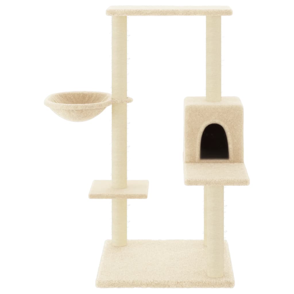 Kattenmeubel Met Sisal Krabpalen 95 Cm Crèmekleurig