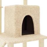 Kattenmeubel Met Sisal Krabpalen 96,5 Cm Crèmekleurig