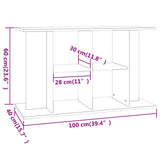 Aquariumstandaard 100X40X60 Cm Bewerkt Hout Hoogglans Wit