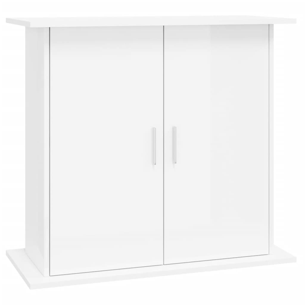 Aquariumstandaard 81X36X73 Cm Bewerkt Hout Hoogglans Wit