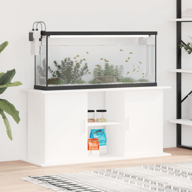 Aquariumstandaard 121X41X58 Cm Bewerkt Hout Wit