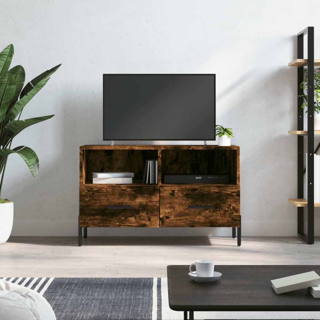 Tv-Meubel 80X36X50 Cm Bewerkt Hout