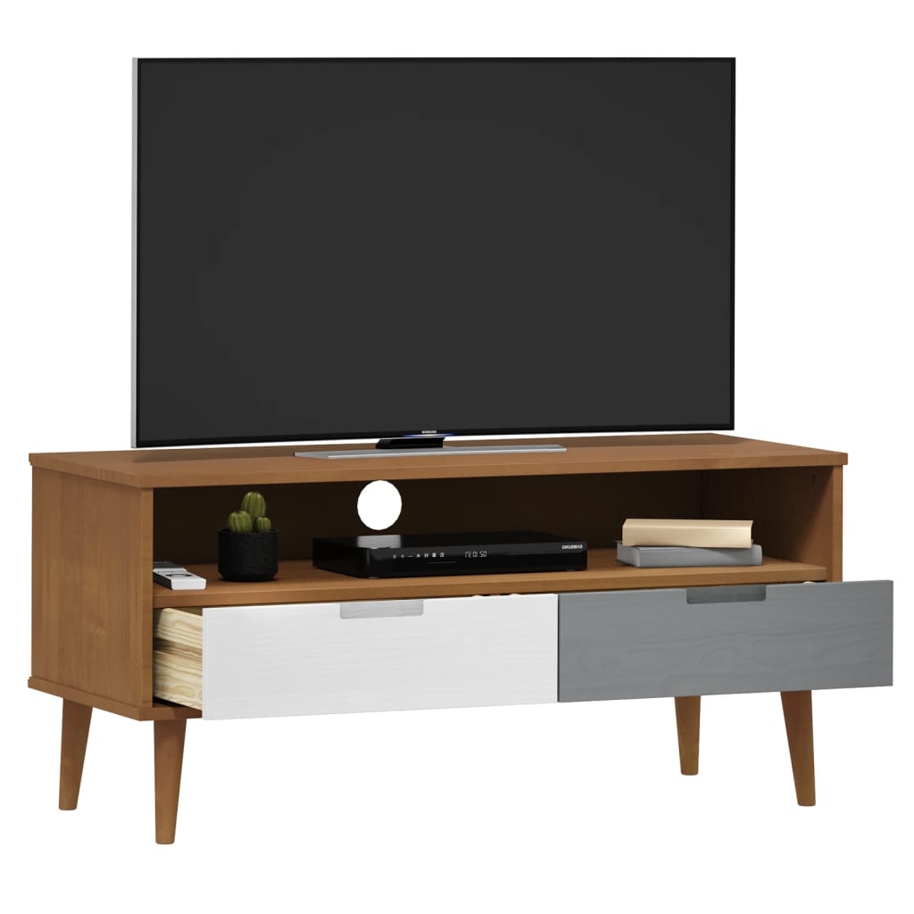 Tv-Meubel Molde 06X40X49 Cm Massief Grenenhout