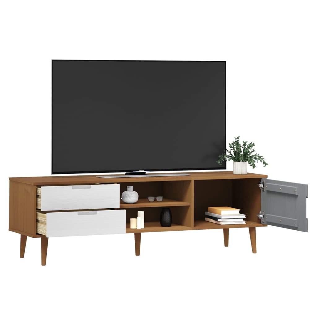 Tv-Meubel Molde 58X40X49 Cm Massief Grenenhout