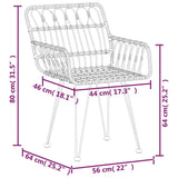 Tuinstoelen Met Armleuning 56X64X80 Cm Pe-Rattan