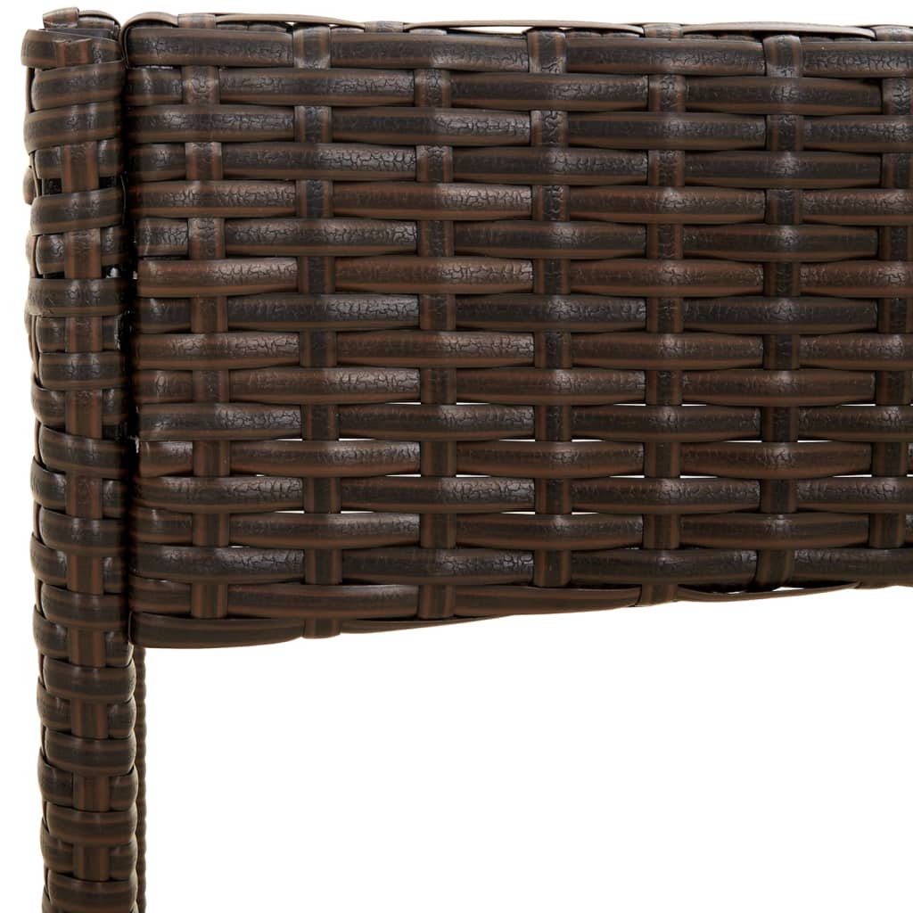 -Delige Loungeset Met Kussens Poly Rattan