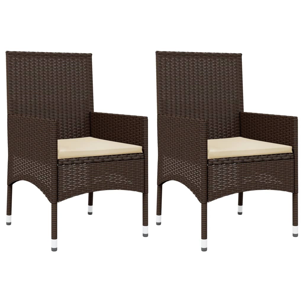 -Delige Loungeset Met Kussens Poly Rattan