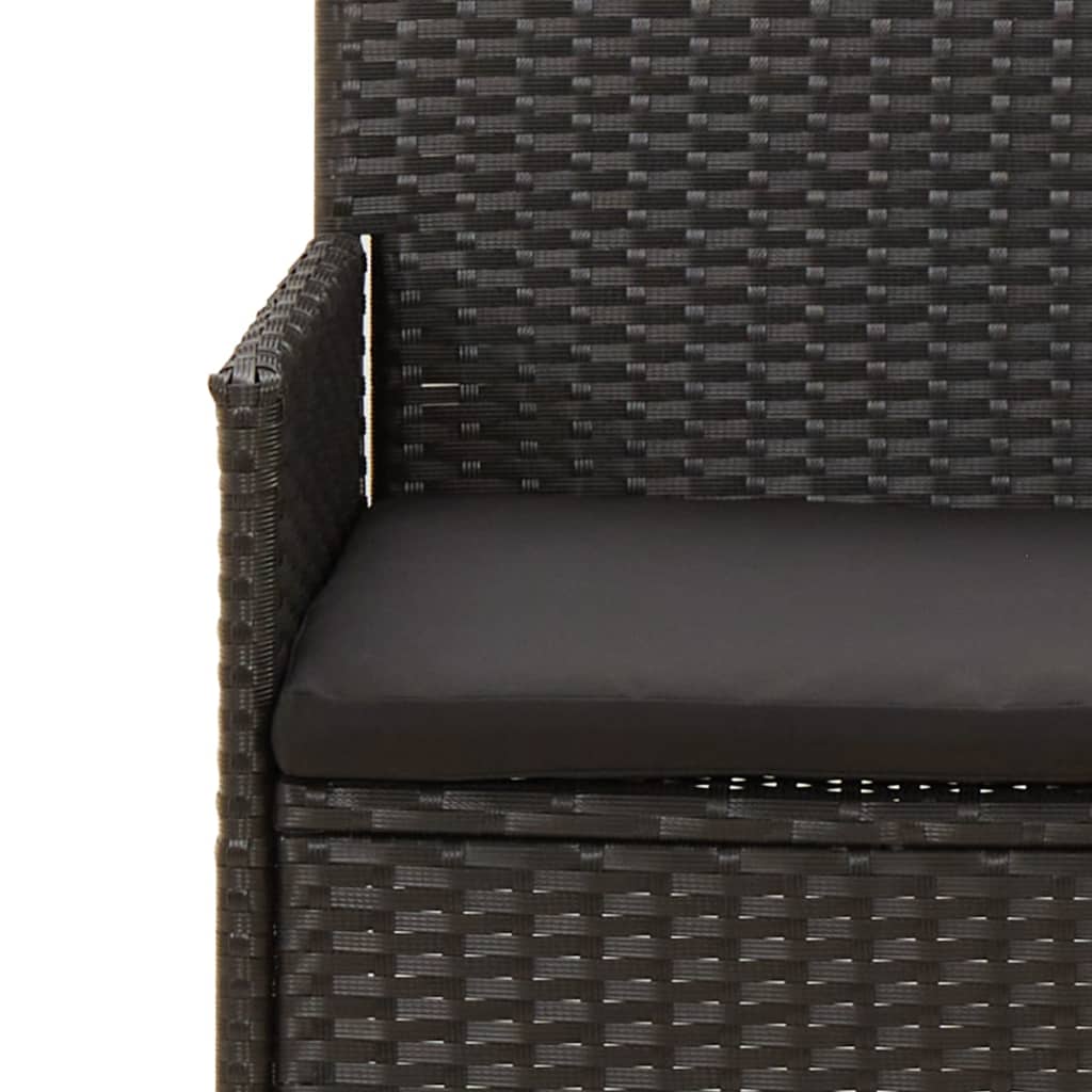 -Delige Loungeset Met Kussens Poly Rattan