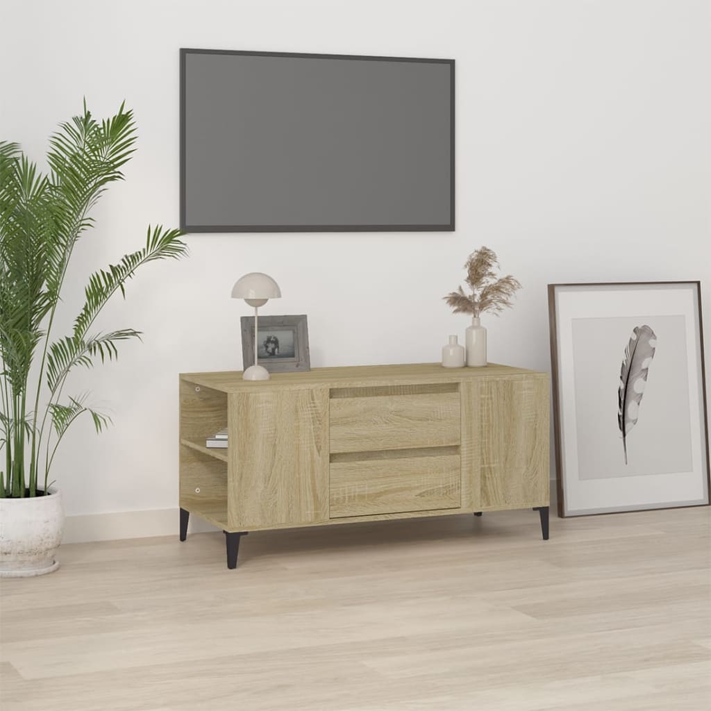 Tv-Meubel 02X44,5X50 Cm Bewerkt Hout