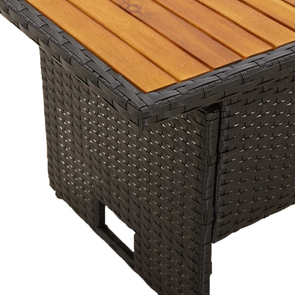 -Delige Loungeset Met Kussens Poly Rattan