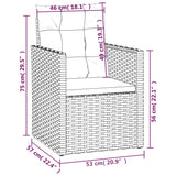 Tuinstoel Met Kussens Poly Rattan