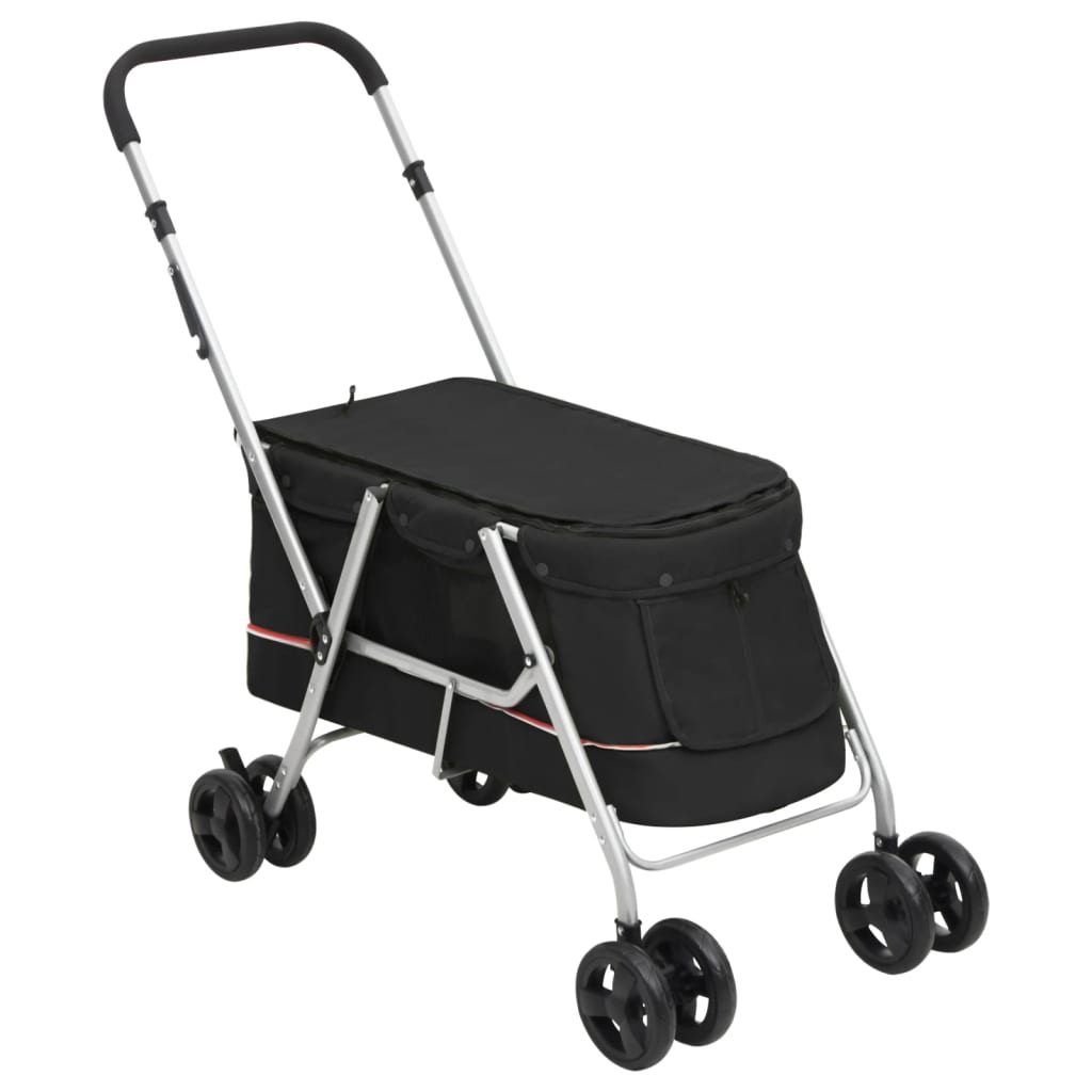 Hondenwagen Inklapbaar 100X49X96 Cm Linnenstof Grijs