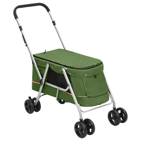 Hondenwagen Inklapbaar 100X49X96 Cm Linnenstof Groen