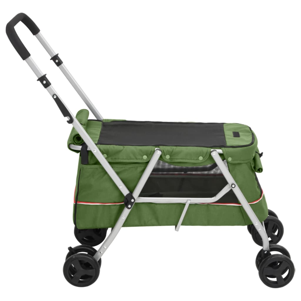 Hondenwagen Inklapbaar 100X49X96 Cm Linnenstof Groen