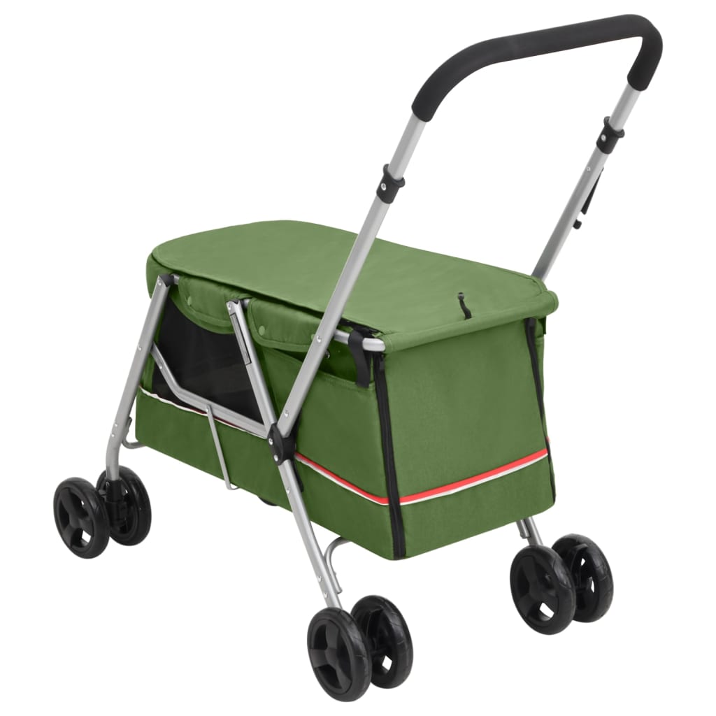 Hondenwagen Inklapbaar 100X49X96 Cm Linnenstof Groen