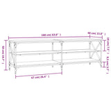 Tv-Meubel 60X40X50 Cm Bewerkt Hout Eikenkleurig