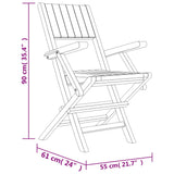 Tuinstoelen Inklapbaar 55X61X90 Cm Massief Teakhout