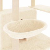 Kattenmeubel Met Sisal Krabpalen 166 Cm Crèmekleurig